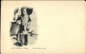 SA le Bey de Tunis King Tunisia c1900 Postcard