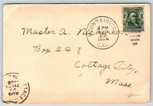 Elks' Hall  San Jose California  Earthquake  1906  Postcard