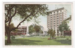 The Plaza American National Bank Custom House Pensacola Florida postcard