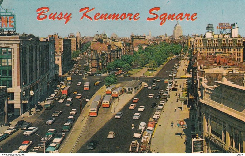 BOSTON, Massachusetts, 1950-1960s; Busy Kenmore Square