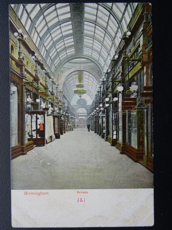 West Midlands BIRMINGHAM Shopping Arcade c1906 Postcard by H.M.& Co.