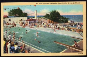 California PACIFIC GROVE The Municipal Swimming Pool - LINEN