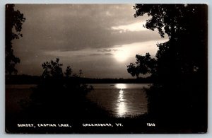 RPPC  Caspian Lake  Greensboro  Vermont   Postcard