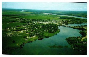 Postcard AERIAL VIEW SCENE Baudette Minnesota MN AU3065