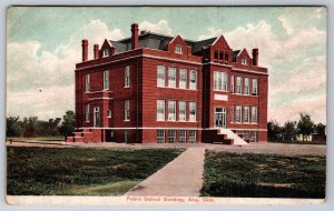 Public School Building Alva Oklahoma OK 1915 DB Postcard K7