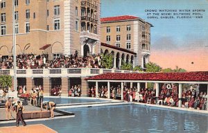 Crowd Watching Water Sports at Miami Biltmore Pool  Coral Gables FL