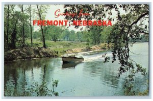 c1950's Greetings From Fremont Victory Lake Nebraska NE Correspondence Postcard