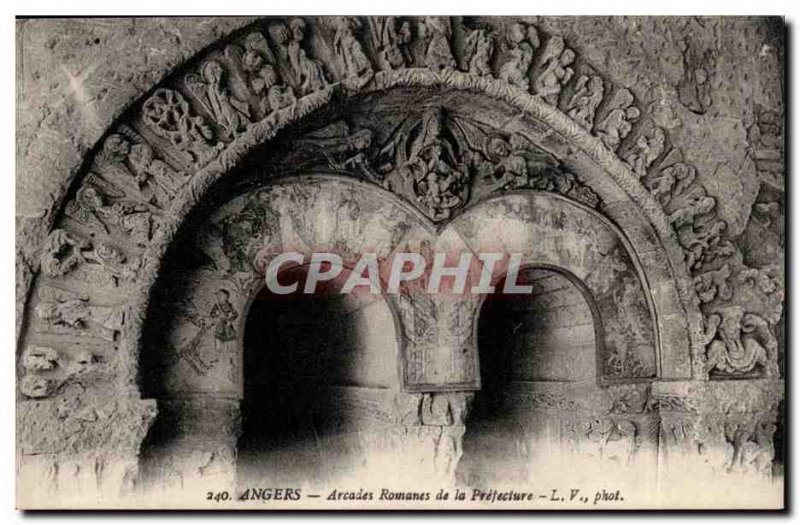 Angers Old Postcard Roman Arches in the Prefecture