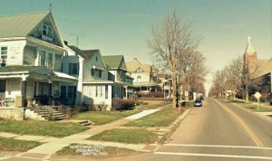 Kenton OH Homes N of Downtown on Main StWest SideShade Treesc1910 Postcard