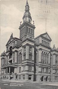 B44/ Dubuque Iowa Ia Postcard 1909 County Court House Building 2