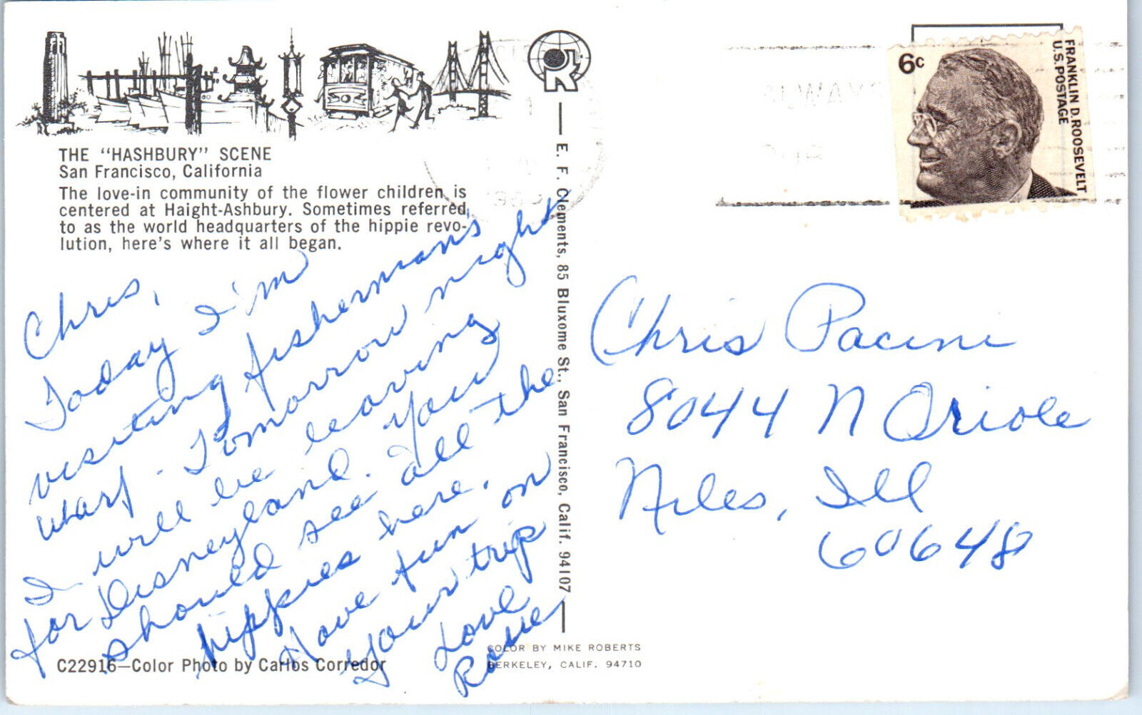 1960s Hippie Scene Haight Ashbury San Francsico CA Postcard | United States  - California - Other, Postcard / HipPostcard