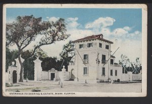 Florida MIAMI Entrance to Deering's Estate Pub by Crandon-Hunter Co. - WB