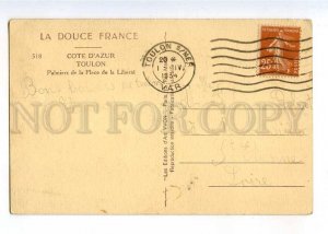 247915 FRANCE TOULON place de Liberte 1934 year RPPC