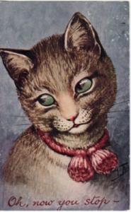 CAT with GREEN EYES   A/S  ARTHUR THIELE postcard