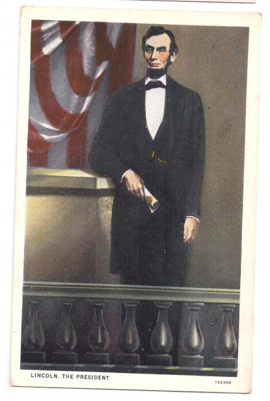 Abraham Lincoln Portrait C. J. Long KY Patriotic Postcard 