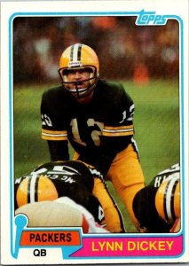 1981 Topps Football Card Lynn Dickey Green Bay Packers sk10352