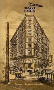 Pioneer Square - Seattle, Washington WA Postcard