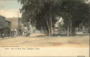 Stamford CT West Park Rotograph 3193a W/ Rotograph Advertising Postcard