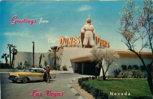 c1950s The Dunes Horel, Las Vegas Nevada • Vintage Postcard - 1955 Buick