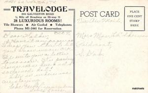 1940s  Travelodge Interior Galveston Texas postcard 151