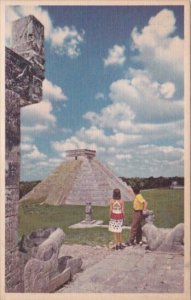 Advertising Pan American Airways Mayan Pyramids Of Chichen Itza Yucatan Mexico