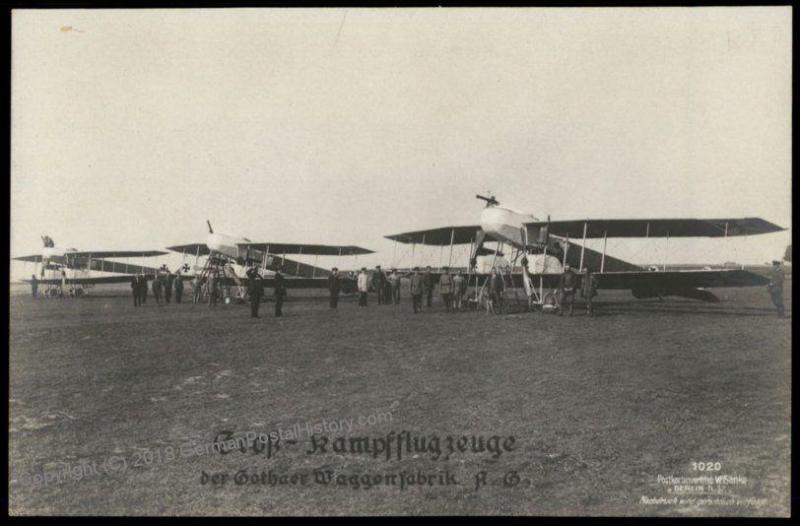 Germany Sanke 1020 Gothaer Waggonfabrick Bombers Airplane  RPPC 64643