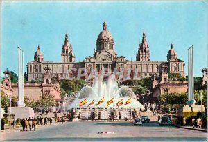 Postcard Modern Barcelona Palacio Nacional Montjuch