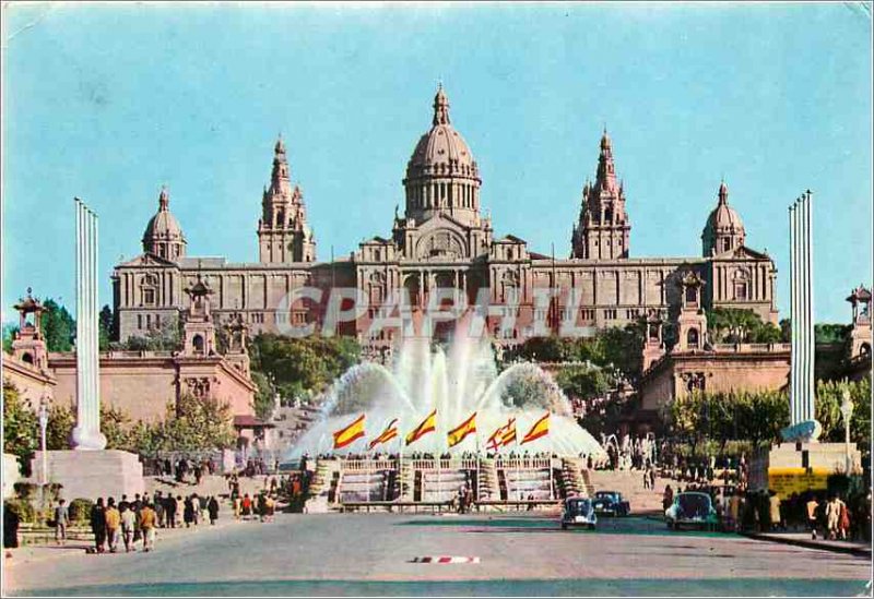 Postcard Modern Barcelona Palacio Nacional Montjuch