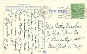 Greetings from Ogden, Utah 1945 used Postcard