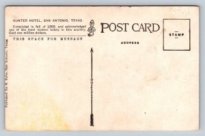 Gunter Hotel   San Antonio  Texas   Postcard