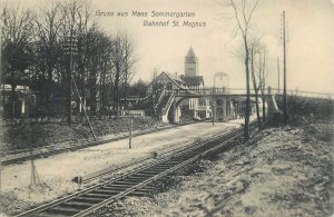 Germany Bremen Sankt Magnus train station 1912