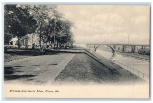 c1910 Driveway from Laurier Bridge Ottawa Ontario Canada Antique Postcard