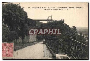 Old Postcard Saint Germain en Laye S and O Descenie Caves and Lift