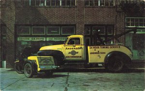 Baltimore MD Anderson Chevrolet Tow Truck 3 Wheel Motorcycle Postcard