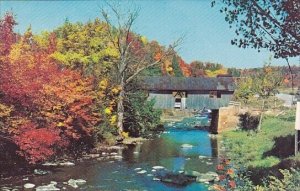 Old Covered Bridge At Johnson Vermont