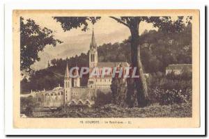  Lourdes Vintage Postcard the basilica