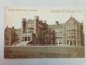 Vintage Postcard 1930's Avondale Public School Cincinnati OH Ohio Exposition
