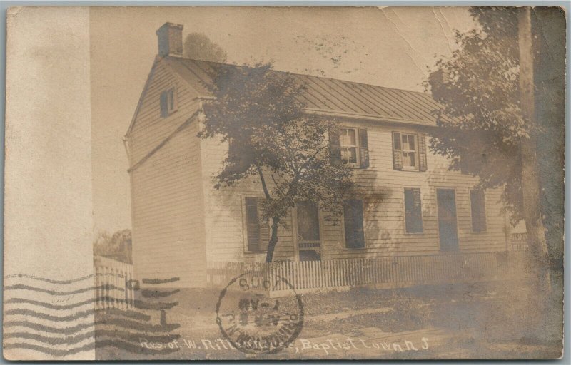 BAPTISTOWN NJ RESIDENCE ANTIQUE REAL PHOTO POSTCARD RPPC