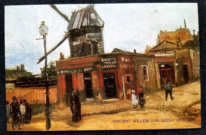 [AG] P695 Vincent Van Gogh Famous Painting Windmill Building (postcard) *New
