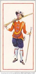 Carreras Vintage Cigarette Card Military Uniforms 1976 No 1 Musketeer 1660 Ki...