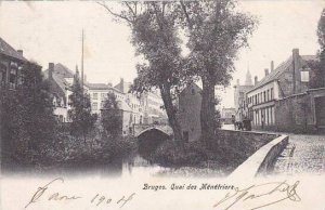 Belgium Bruges Quai des Menetriers 1904