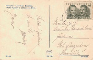 Poland Beskydy Letovisko Bystricka Hotel Klenov a pension Beskids RPPC 03.31