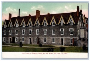 c1905 Lion House of Brigham Young and Wives Salt Lake City UT Postcard