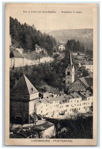 1919 Street And Porte des Bons-Malades Pfaffenthal Luxembourg Posted Postcard