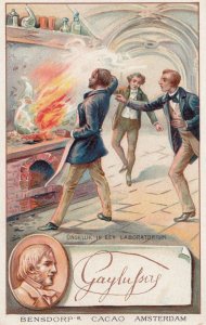 Joseph Gay Lussac Chemist Printed Signed Bendorps Postcard Antique Trade Card