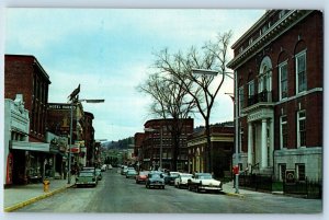 Rumford Maine Postcard Business District Picturesque Oxford Hills c1960 Vintage