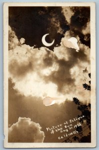 1932 Solar Eclipse Of The Sun Astronomy Philadelphia PA RPPC Photo Postcard