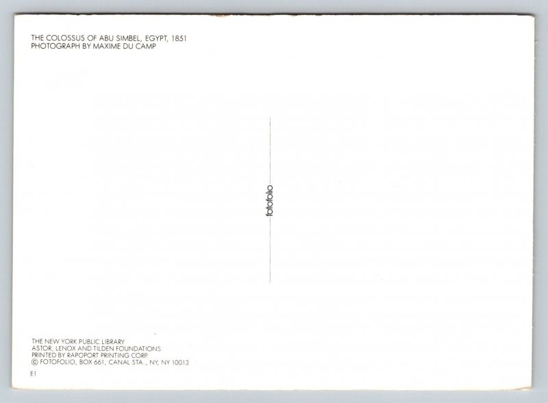 Colossus of Abu Simbel     Egypt  Postcard