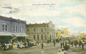Postcard Montana Belgrade Sales Day Street Scene C-1910 Zimmerman 23-7960