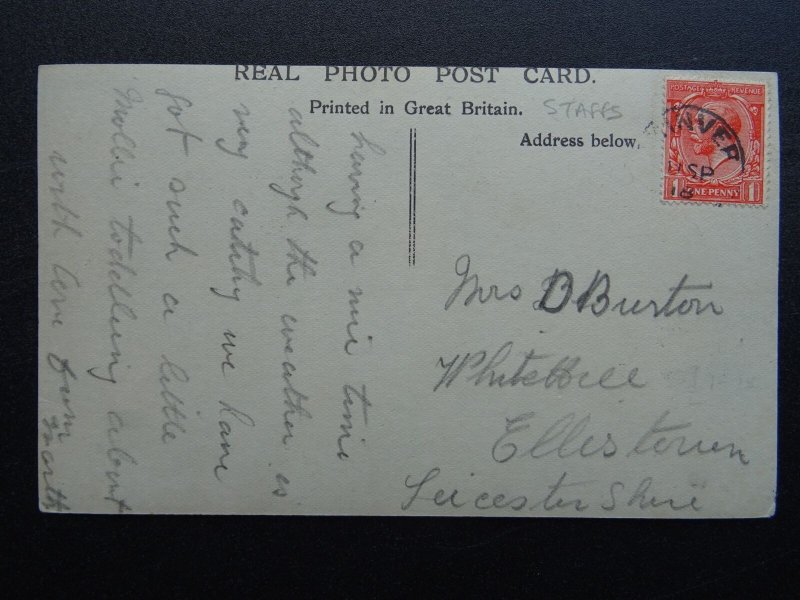 Staffordshire Kinver DUNSLEY c1918 RP Postcard by Fletcher of Kinver Post Office